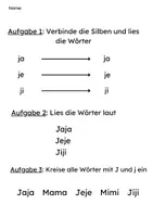 Vorschau - Arbeitsblätter - Leseförderung 1. Klasse – Buchstabe J; j - Seite 3