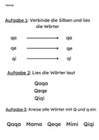 Vorschau - Arbeitsblätter - Leseförderung 1. Klasse – Buchstabe Q; q - Seite 3