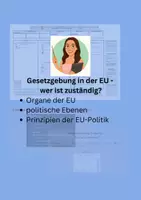 Vorschau - Arbeitsblätter - Gesetzgebung in der EU - wer ist zuständig? - Deckblatt