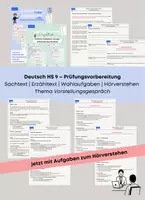 Vorschau - Arbeitsblätter - Deutsch HS9 Prüfungsvorbereitung – Vorstellungsgespräch - Deckblatt