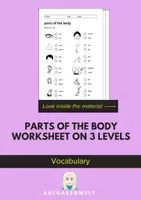 Vorschau - Arbeitsblätter - Parts of the Body Worksheet on 3 Levels: Vocabulary (English) - Deckblatt