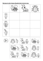 Aperçu - Apprentissages en autonomie - Tableau à double entrée printemps (maternelle, CP, inclusion) - Page de couverture
