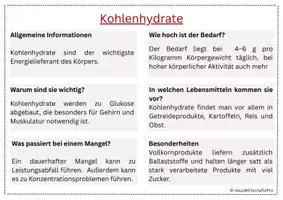 Vorschau - Arbeitsblätter - Kohlenhydrate: Infokarten, Arbeitsblatt, Lösung & Rezepte - Seite 3