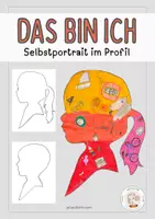 Vorschau - Arbeitsblätter - Das bin ich - Selbstportrait im Profil Klasse 4-5 - Deckblatt