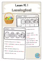Vorschau - Arbeitsblätter - Leselogical Ostern 1. Klasse - zweifach differenziert - Deckblatt