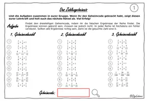 Vorschau - Arbeitsblätter - Escaperoom: Bruchrechnung - Deckblatt