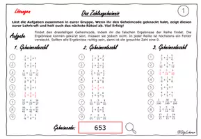 Vorschau - Arbeitsblätter - Escaperoom: Bruchrechnung - Seite 1