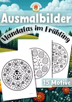 Vorschau - Mal- und Bastelvorlagen - Ausmalbilder | Fensterbilder - Mandalas im Frühling (Vorschule, Klasse 1-2) - Deckblatt