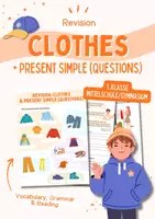 Vorschau - Arbeitsblätter - Revision - Clothes & Questions in Present Simple (passend zu MORE! 1 Unit 8) - Deckblatt