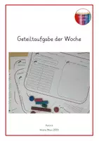 Vorschau - Arbeitsblätter - Geteiltaufgabe der Woche - Deckblatt
