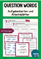 Vorschau - Stationenlernen - Question Words: 30 Aufgabenkarten - 3 Arbeitsblätter - Deckblatt