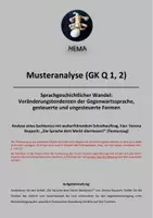 Vorschau - Unterrichtsreihen - Sprachwandel: Analyse Raupach: Die Sprache dem Markt überlassen? - Deckblatt