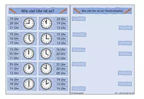 Vorschau - Stationenlernen - Uhr- Volle Stunden bis 24 (Klammerkarten) - Seite 2