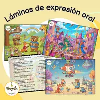 Vista previa - Tarjetas / Manipulativos - Láminas de expresión oral - Portada
