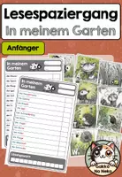 Vorschau - Spiele - Lesespaziergang Frühling/ Sommer: Tiere in meinem Garten (Anfänger) FREEBIE - Deckblatt