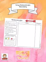 Vorschau - Aufgabenkarten - Vorlage Wochenarbeitsplan / Aufgabenplan Homeschooling - Deckblatt