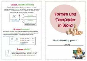 Vorschau - Merkblätter - Merkheft für Formen und Textfelder in Word JGST 7 bis 8 - Seite 3