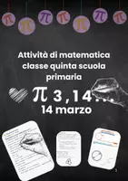 anteprima - Esercizi - 14 marzo Pi greco day attività di matematica classe quinta scuola primaria - Pagina di copertina