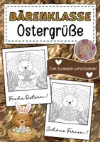 Vorschau - Mal- und Bastelvorlagen - Bärenklasse Ostergrüße zum Ausmalen - Deckblatt