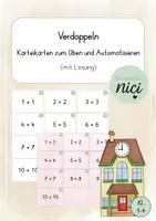 Vorschau - Aufgabenkarten - Verdoppeln Karteikarten - Deckblatt