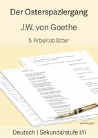 Vorschau - Stundenentwürfe - 5 Arbeitsblätter - "Der Osterspaziergang" (Goethe) - Klasse 7-13 - Deckblatt