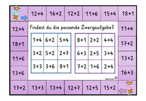 Vorschau - Spiele - Bingospielfeld Zwerg und Riesenaufgaben ZR 20 - Seite 1
