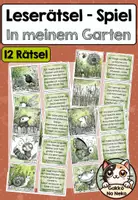 Vorschau - Spiele - Wer bin ich? Lesespiel/Zuordnungsspiel Frühling/Sommer: Tiere in meinem Garten - Deckblatt