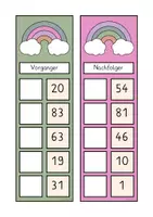 Vorschau - Stationenlernen - Schreibkarten Vorgänger und Nachfolger - Seite 2