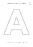 Vorschau - Stationenlernen - Vorlage für Stoff Buchstaben - Deckblatt