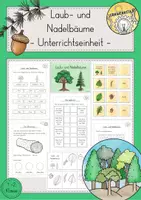 Vorschau - Stundenentwürfe - Laub- und Nadelbäume Unterrichtseinheit - Deckblatt