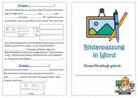 Vorschau - Merkblätter - Merkheft zur Bildanpassung/-bearbeitung in Word - Seite 1