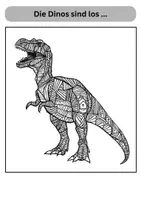 Vorschau - Mal- und Bastelvorlagen - Die Dinos sind los - Dinosaurier - Ausmalbilder - Seite 1
