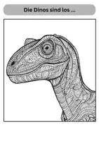 Vorschau - Mal- und Bastelvorlagen - Die Dinos sind los - Dinosaurier - Ausmalbilder - Deckblatt