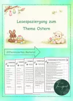 Vorschau - Arbeitsblätter - Lesespaziergang zum Thema Ostern - Deckblatt