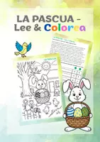 Vorschau - Arbeitsblätter - La Pascua - Lee y colorea// Ostern Ausmalbild//kostenlos - Deckblatt