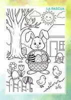 Vorschau - Arbeitsblätter - La Pascua - Lee y colorea// Ostern Ausmalbild//kostenlos - Seite 1
