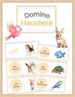 Vorschau - Spiele - Haustiere Lesedomino – Lesen üben in der Grundschule | DaZ & DaF - Deckblatt