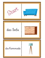 Vorschau - Spiele - Zuhause & Möbel Lesedomino – Lesen üben in Grundschule | DaZ & DaF - Seite 1
