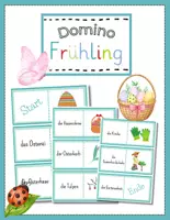 Vorschau - Spiele - Frühling Lesedomino – Lesen üben in der Grundschule | DaZ & DaF - Deckblatt