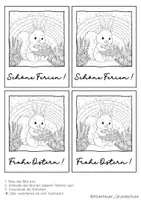 Vorschau - Mal- und Bastelvorlagen - Eichhörnchenklasse Ostergrüße zum Ausmalen - Seite 1