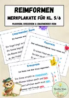 Vorschau - Poster - GEDICHTE – MERKPLAKATE Kl. 5/6 | Grundlagen · Reimformen · Gedichtformen - Seite 1