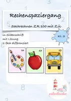 Vorschau - Arbeitsblätter - ZR 100 mit ZÜ Sachrechnen Rechenspaziergang - Deckblatt