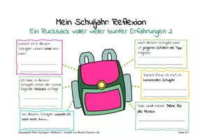 Vorschau - Arbeitsblätter - Schuljahresabschluss-Reflexion: Ein Rucksack voller bunter Erfahrungen - Seite 2