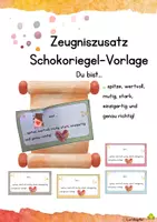 Vorschau - Anderer Materialtyp - Zeugnis mit Herz: Du bist ... - Schokoladenriegel Banderole - Deckblatt