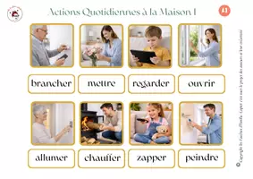 Aperçu - Feuilles d'exercices - Association Mot / Image – Verbes d’Action - Page 2