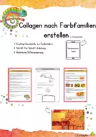 Vorschau - Mal- und Bastelvorlagen - Kunst: Eine Collage erstellen - Farbenlehre - Deckblatt