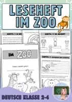 Vorschau - Arbeitsblätter - Leseheft - Im Zoo (sinnesfassendes Lesen) - Deckblatt