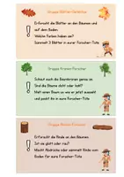 Vorschau - Aufgabenkarten - Waldforscher - Arbeitsaufträge für Waldausflug - Deckblatt