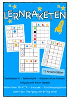 Vorschau - Arbeitsblätter - Farben und Formen kombinieren in einer Tabelle - Malen - Deckblatt