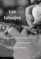Vorschau - Poster - B1 Sprechen Prompt - Tattoos/Tatuajes - Deckblatt